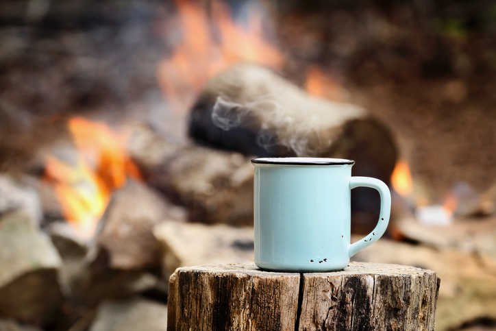 Coffee by a Campfire